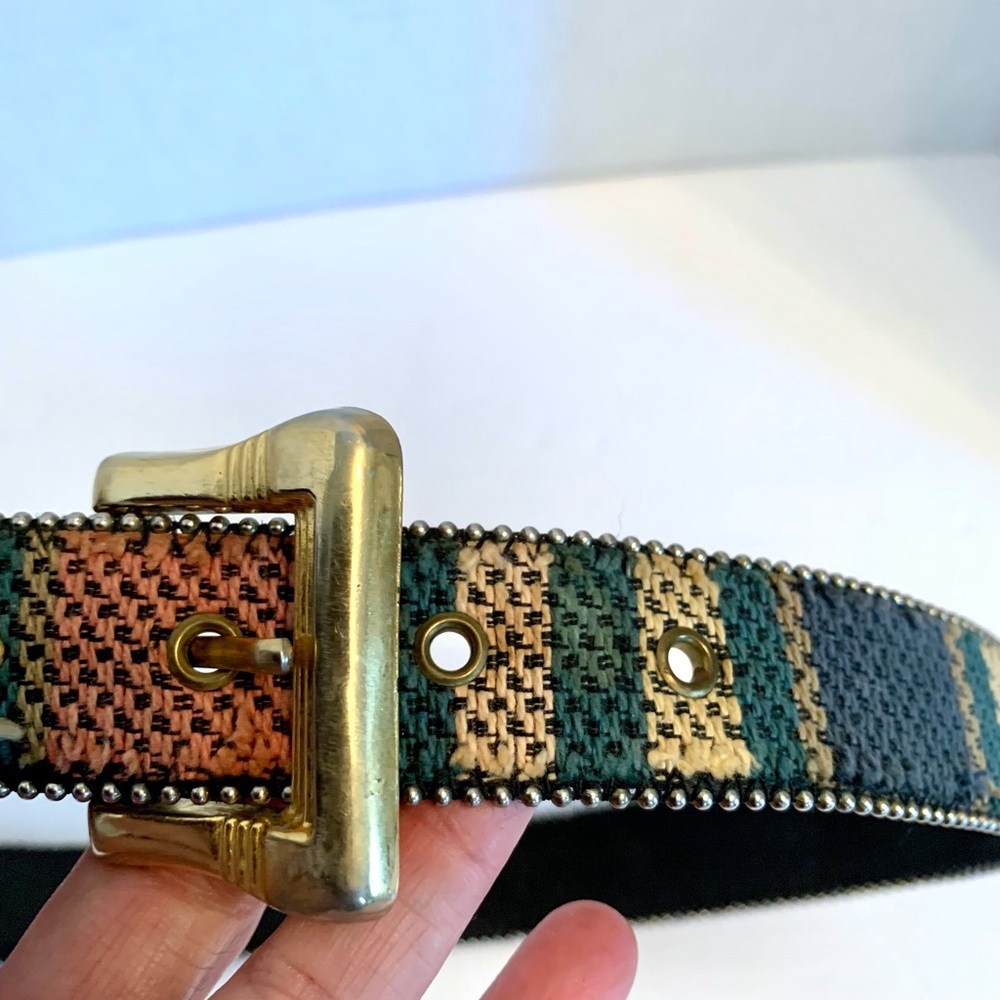 Vintage Multicolor Belt S M Designer Paul Harris - Picture 5 of 10